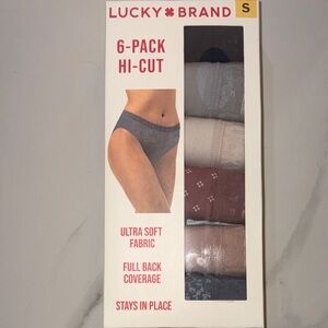 🏝️Lucky Brand Women's Multi-Color Hi-Cut Underwear 6-Pack Size Small